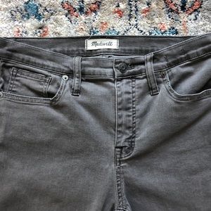 Madewell hi rise grey skinny jean